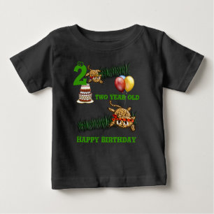 Ultra Cute Leopard Safari Birthday Invitations Wit Baby T-Shirt