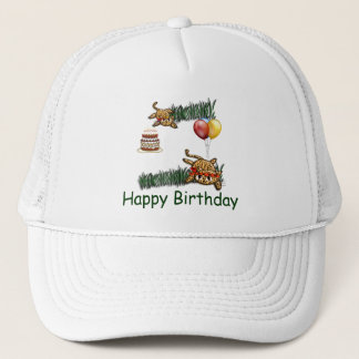 Ultra Cute Leopard Safari Birthday Invitations Wit Trucker Hat