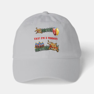 Ultra Cute Leopard Safari Birthday Invitations Youth Dad Hat
