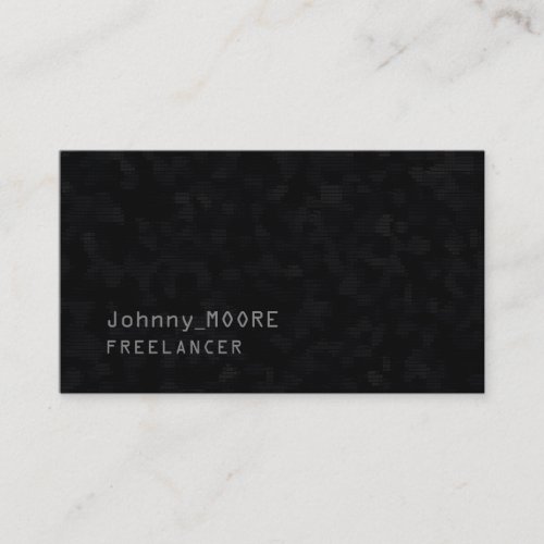 Ultra dark modern futuristic cyber black business card