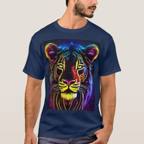 Ultra Definition Lion Face Art _ Striking Beauty T_Shirt