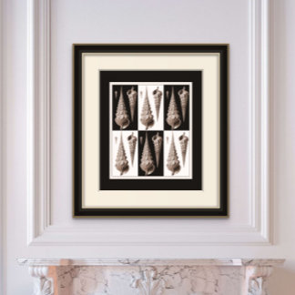 Ultra Elegant Vintage Art Deco Sea Shell Poster