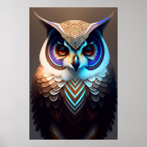 Ultra HD owl cute with details  Poster
