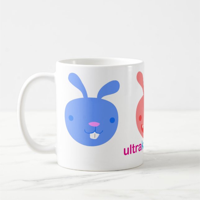 Ultra Kawaii - super cute bunnies mug! Coffee Mug (Left)