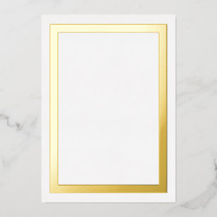 Ultra Luxe Thick Gold Foil Border Cardstock Invitation