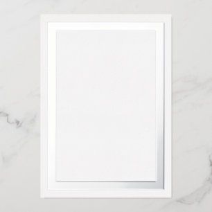 Ultra Luxe Thick Silver Foil Border Cardstock Foil Invitation
