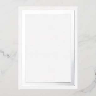 Ultra Luxe Thick Silver Foil Border Cardstock Invitation