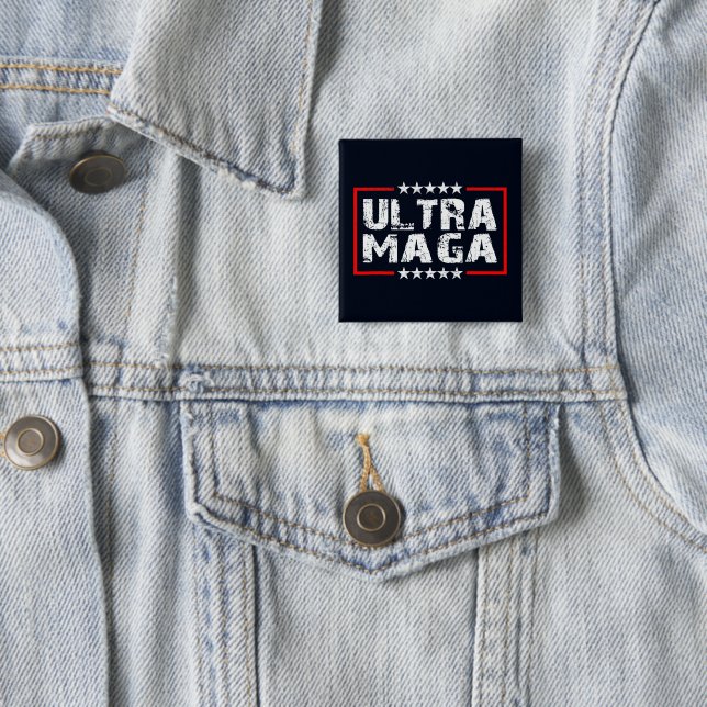 Ultra MAGA | 2024 Republicans for President Grunge Button (In Situ)