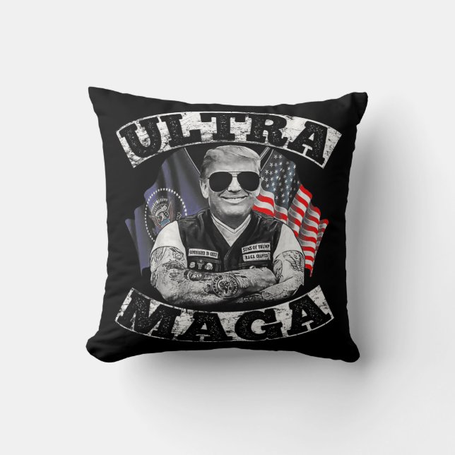 Ultra MAGA 76 Throw Pillow (Front)