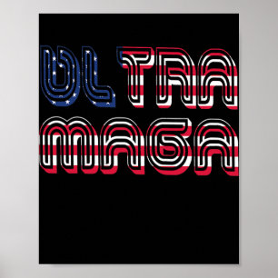 ultra maga Flag American Flag United States of Poster