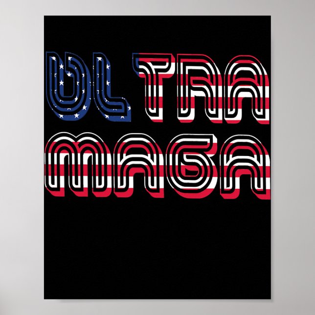 ultra maga Flag American Flag United States of Poster (Front)