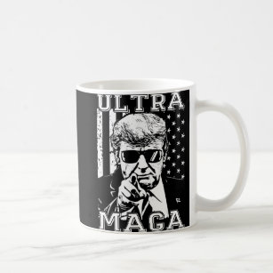Ultra MAGA  Fun Anti Biden US Flag Pro Trump Trend Coffee Mug