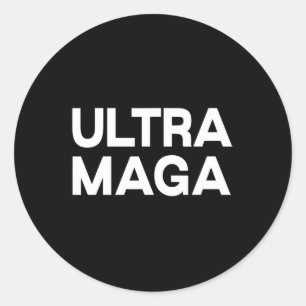 Ultra Maga Fun Quote Classic Round Sticker