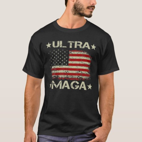Ultra Maga Messy Bun_ The Great Maga King Donald T T_Shirt