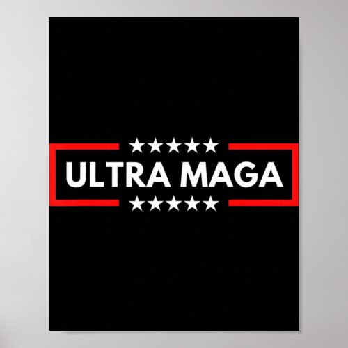 Ultra Maga Pro Trump  Trump Maga King Anti Biden  Poster