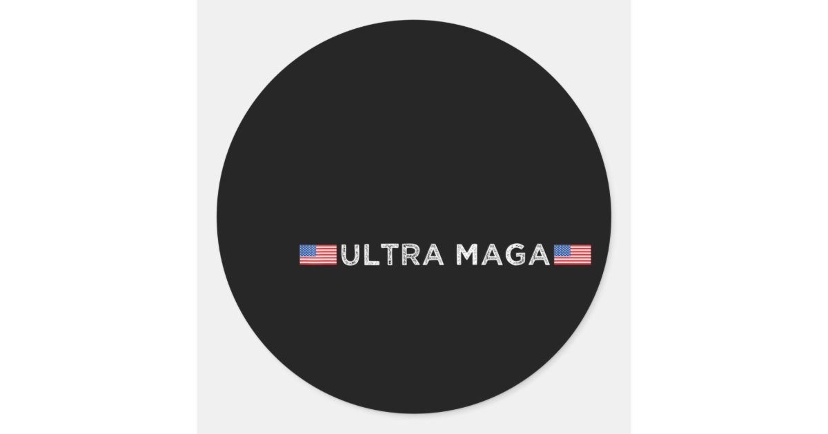 Round Maga Sticker Ultra Maga Proud Ultra-Maga 79 Classic Round Sticker | Zazzle