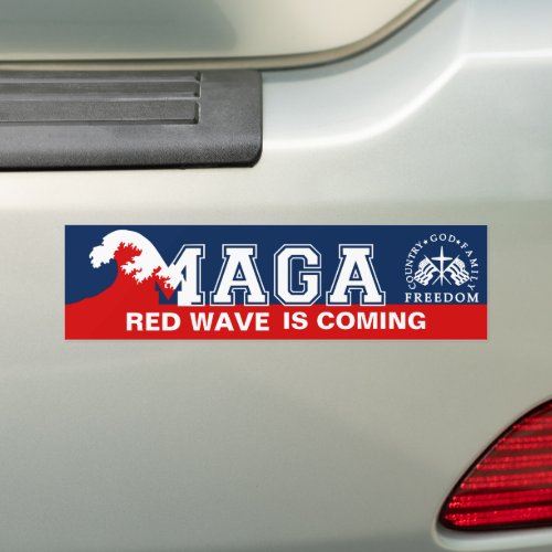 Ultra MAGA Red Wave is Coming 2022 2024 Bumper Sticker