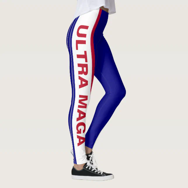 Ultra MAga Red White and Blue Leggings | Zazzle