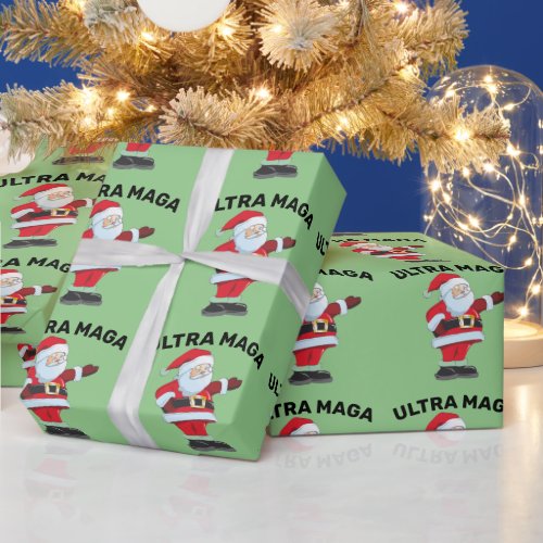 ULTRA MAGA TRUMP CHRISTMAS SANTA Wrapping Paper