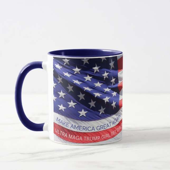 Ultra MAGA Trump Girl Mug-No Apologies Mug (Left)