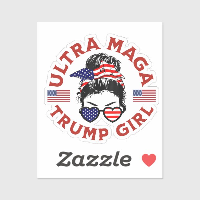 Ultra Maga Trump Girl Sticker (Sheet)