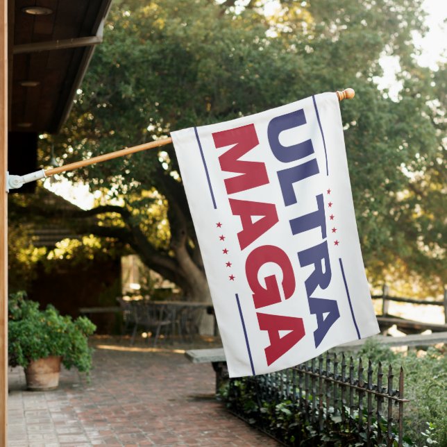 Ultra Maga Trump House Flag, No Pole, (1) House Flag (In SItu)