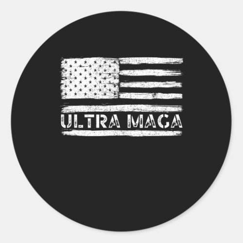 Ultra MAGA Trump Maga Republican gifts American Classic Round Sticker