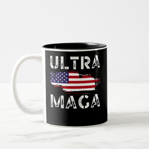 Ultra MAGA Trump Maga Republican gifts American Two_Tone Coffee Mug