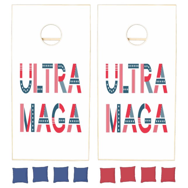 Ultra MAGA Trump Patriotic Republican Conservative Cornhole Set (Set)