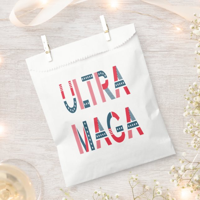 Ultra MAGA Trump Patriotic Republican Conservative Favor Bag (Clipped)
