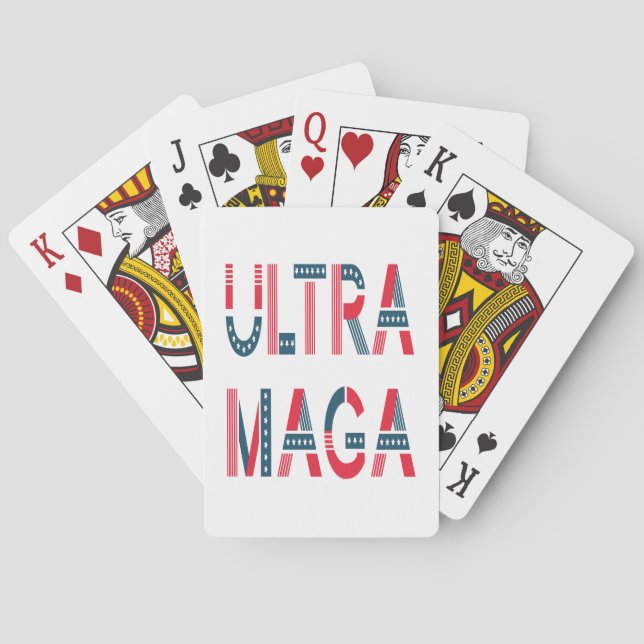 Ultra MAGA Trump Patriotic Republican Conservative Poker Cards (Back)