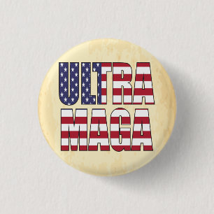 Ultra MAGA Trump Supporter 💡 Great Again USA Button