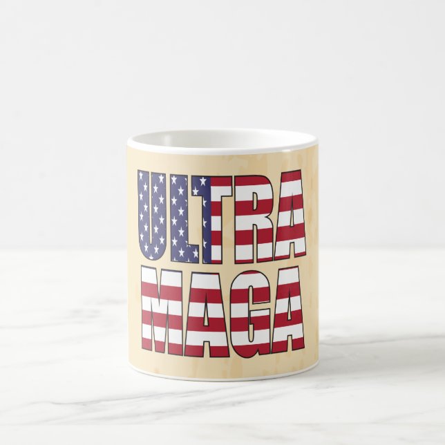 Ultra MAGA Trump Supporter 💡  Great Again USA  Coffee Mug (Center)