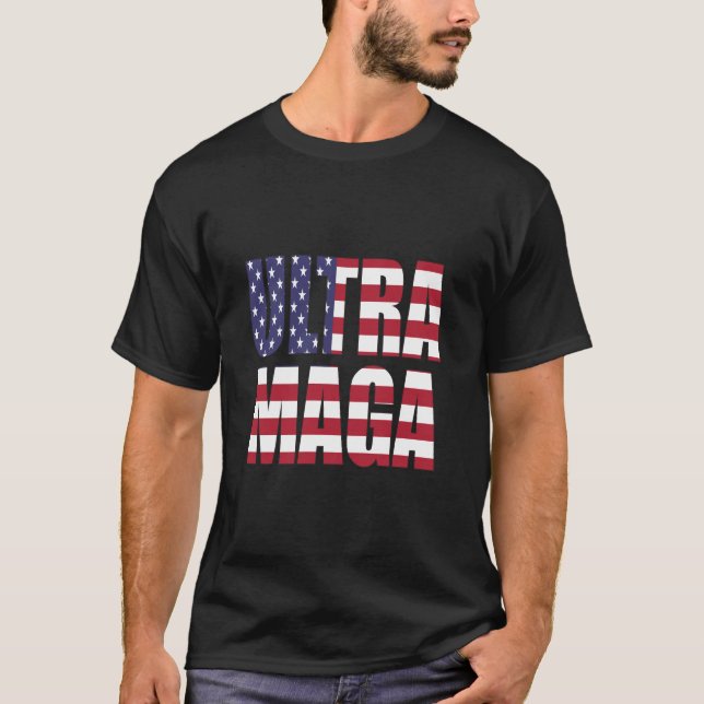 Ultra MAGA Trump Supporter ⛳   Great Again USA  T-Shirt (Front)
