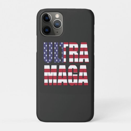 ULTRA MAGA TRUMP SUPPORTER GREAT USA iPhone 11 PRO CASE