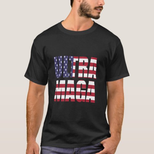 ULTRA MAGA TRUMP SUPPORTER GREAT USA T_Shirt