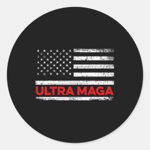 Ultra Maga United State flag Classic Round Sticker