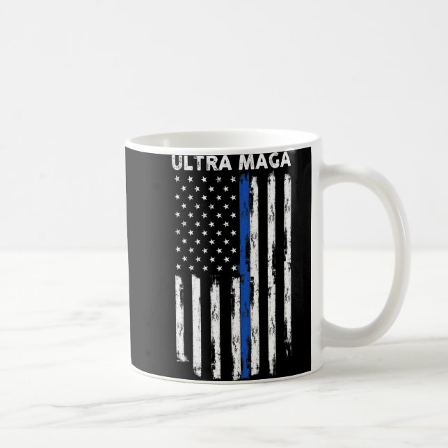 Ultra Maga US Flag Proud Ultra Maga  Coffee Mug (Right)
