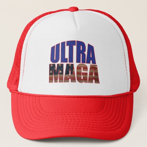 ULTRA MAGA usa TRUMP SUPPORTER GREAT Trucker Hat