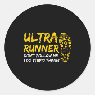 Ultra Marathon Design For A Ultra Marathon Runner Classic Round Sticker