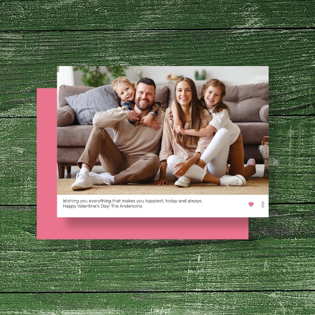 Ultra Minimal Modern Pink Valentine's Day Card (Creator Uploaded)