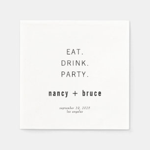 Ultra Minimal Modern Typography Wedding Welcome Napkins