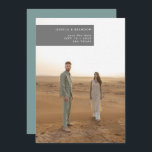 Ultra Minimal Simple Modern Photo Wedding Save The Date<br><div class="desc">Fully customizable very minimal contemporary photo save the date card with your image of choice. All colors of this wedding announcement card can be changed in the design tool!</div>