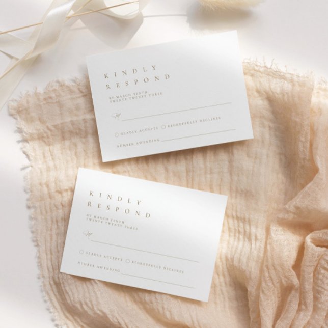 Ultra-Minimal Typography Kindly Respond RSVP Card (Creator Uploaded)