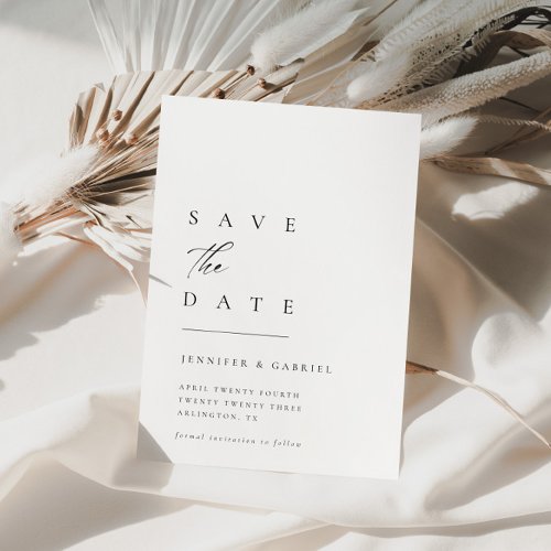 Ultra_Minimal Typography Save the Date  Invitation