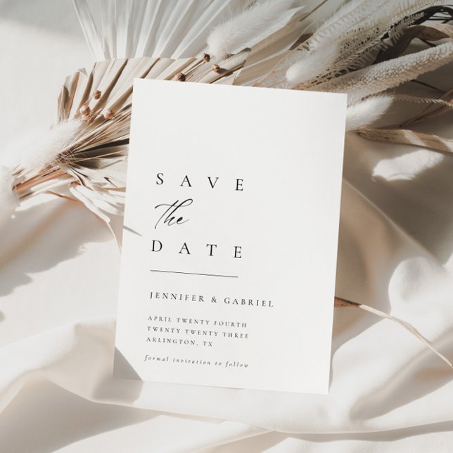 Ultra-Minimal Typography Save the Date | Invitation (Creator Uploaded)