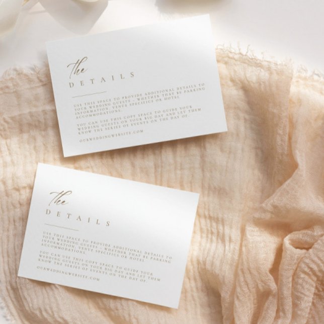 Ultra-Minimal Typography Wedding Details Enclosure RSVP Card (Creator Uploaded)