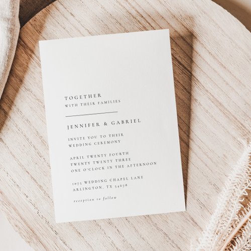 Ultra_Minimal Typography Wedding Invitation