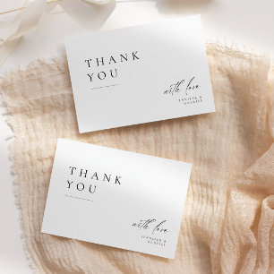 Ultra-Minimal Typography Wedding  Thank You Card