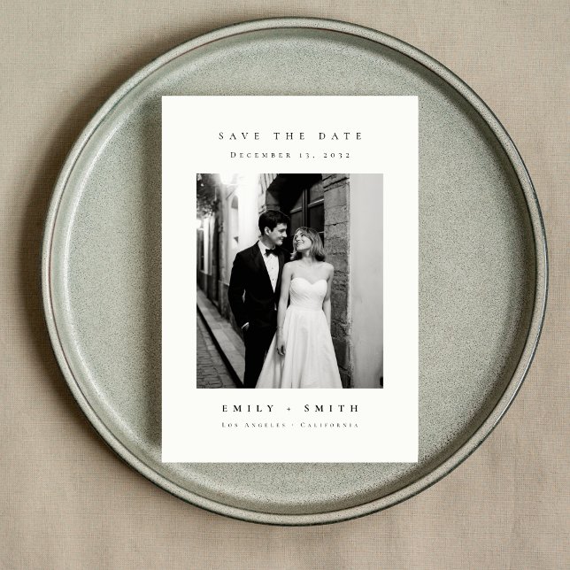 Ultra Minimalist Wedding Photo Budget Save The Date (Creator Uploaded)